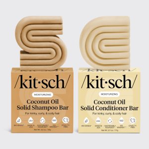 Coconut Oil Shampoo & Conditioner Bar Combo for Dry Damaged Hair